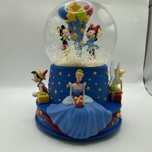 NIB Walt Disney Hallmark Musical 100th Birthday Glass Water Snow Globe Limited *
